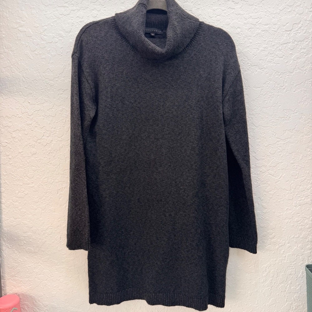 Sanctuary Charcoal Gray Turtleneck Sweater Dress Size M D0567-SW184 - Picture 2 of 7